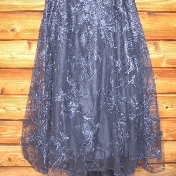 Mac Duggal 20287 Embellished Cold Shoulder Sweetheart A Line Gown Blue - Picture 9 of 16